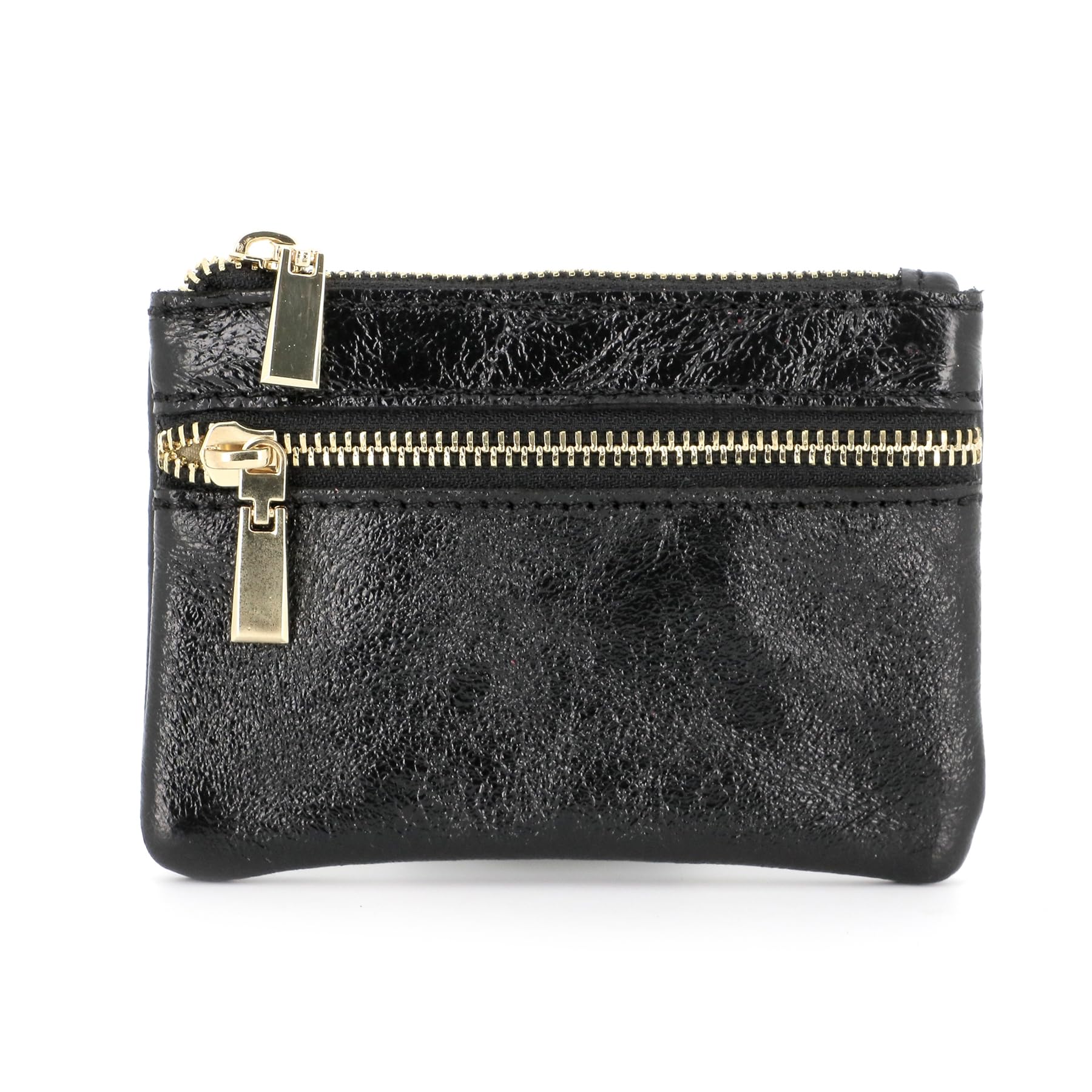double-tree-porte-monnaie-cuir-bleu-iris-portefeuille-zip-femme image 8