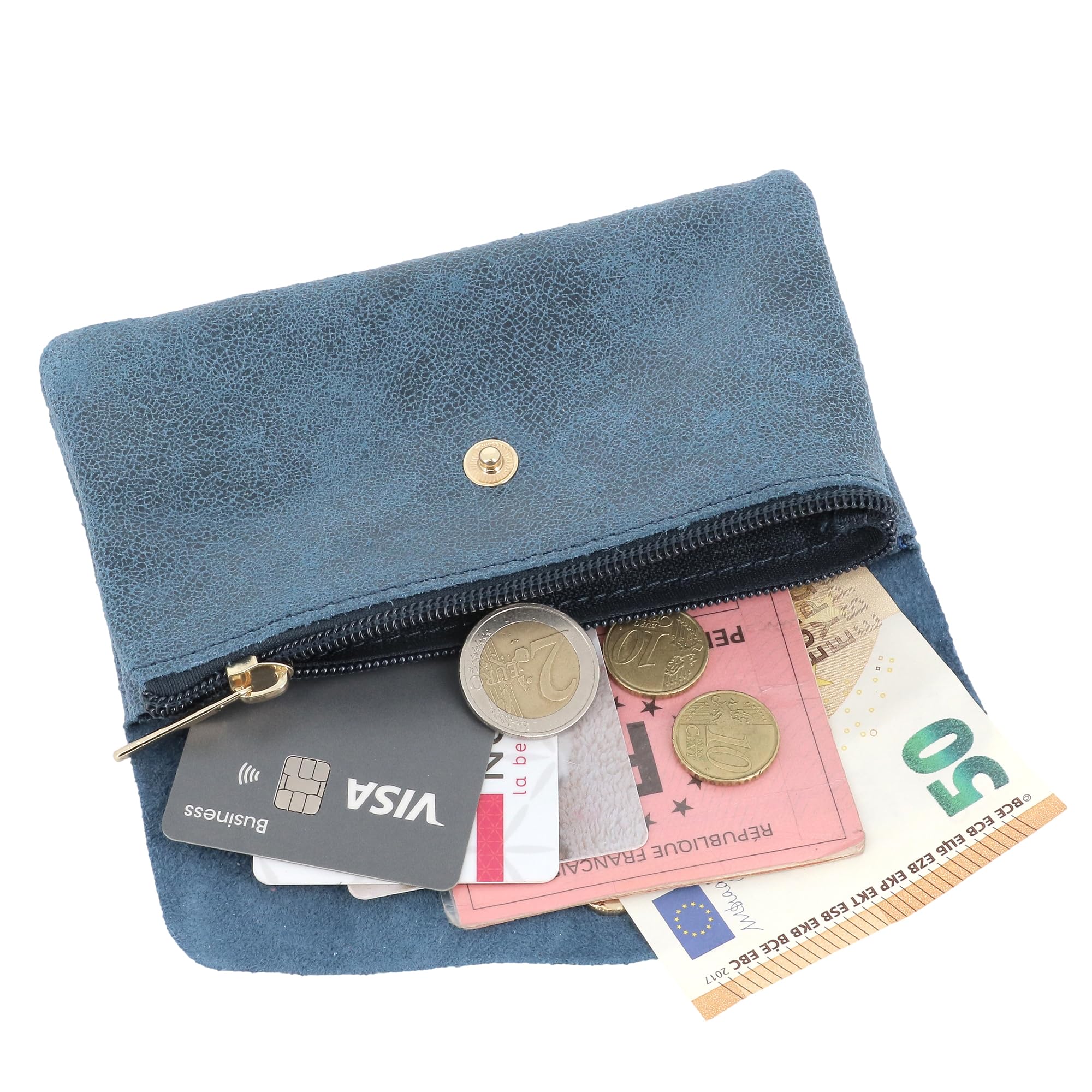 double-tree-porte-monnaie-cuir-bleu-marine-grain-mi-long image 6