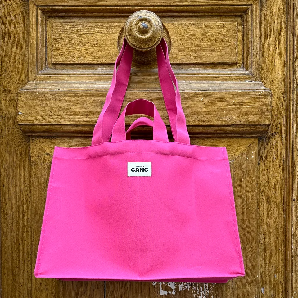 maison-gang-rose-fushia-sac-cabas-upcycl-30x40cm image 1