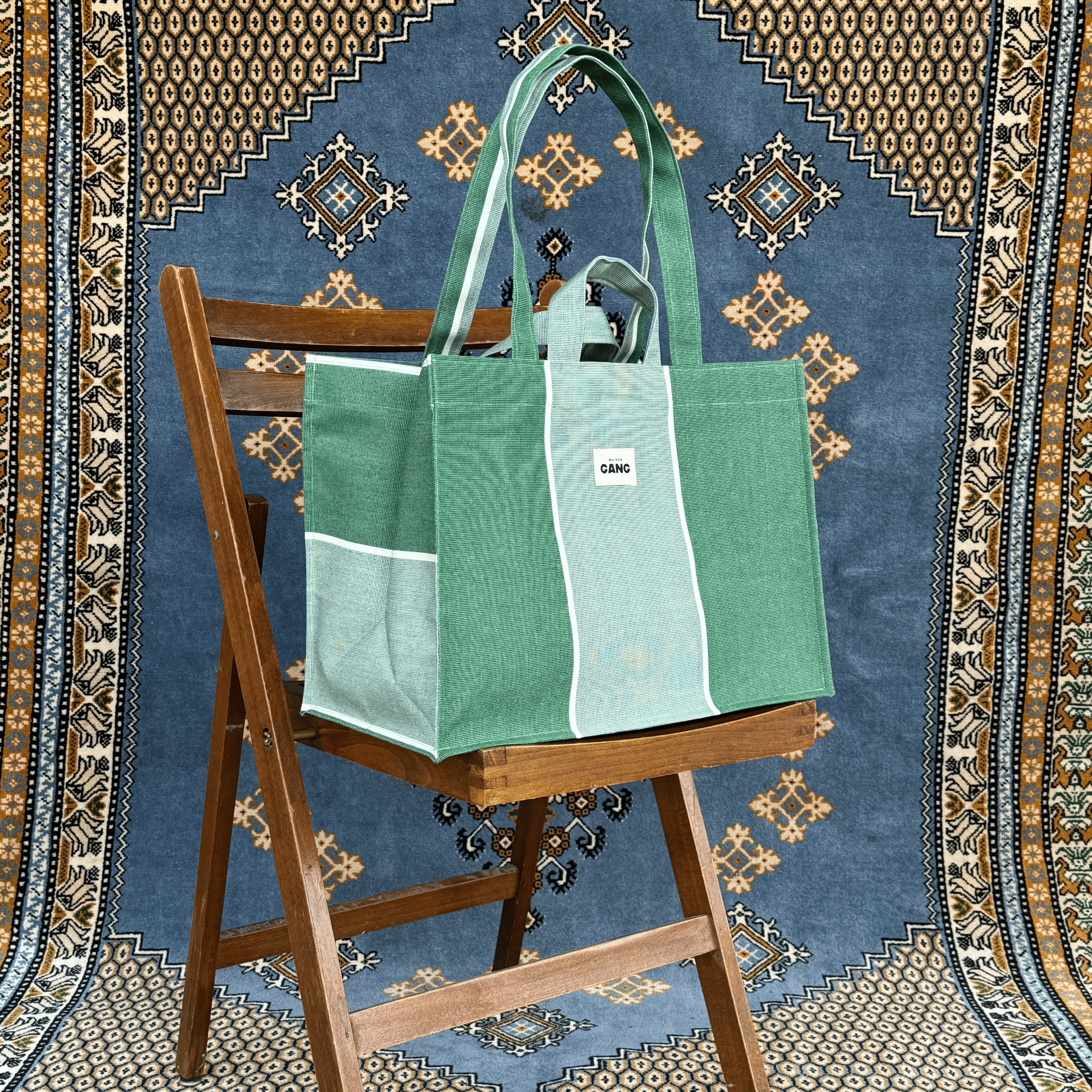 maison-gang-sac-toile-de-store-cabas-menthe-30x40x18-imperm-able image 2