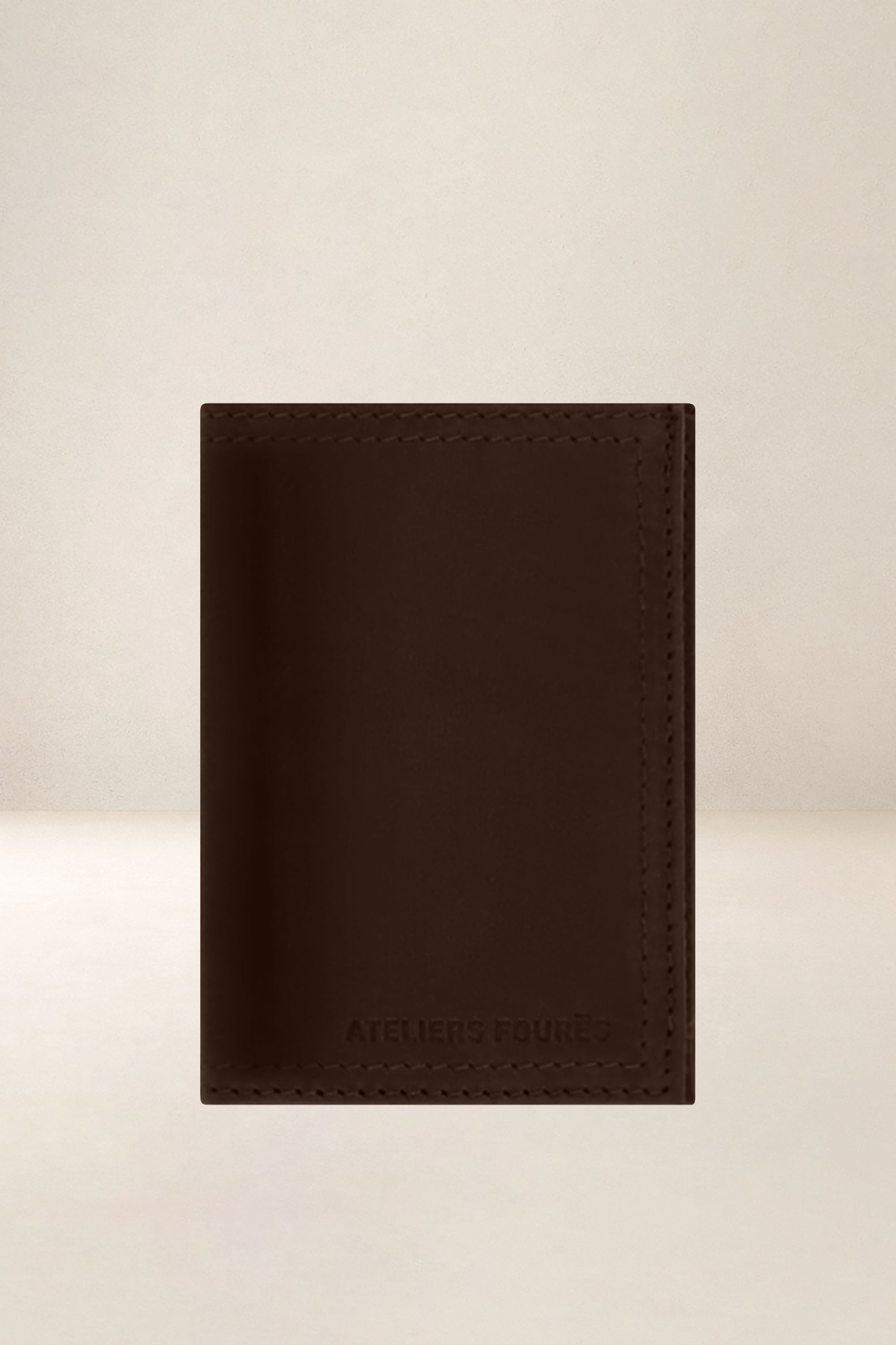 les-ateliers-four-s-platon-portefeuille-compact-cuir-caf image 1