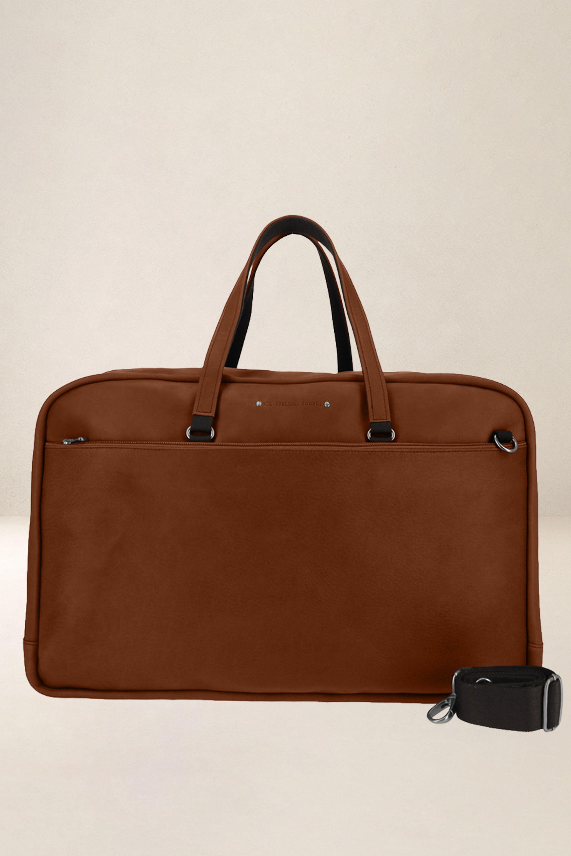 les-ateliers-four-s-zeus-sac-de-voyage-cuir-cognac-cabine image 7