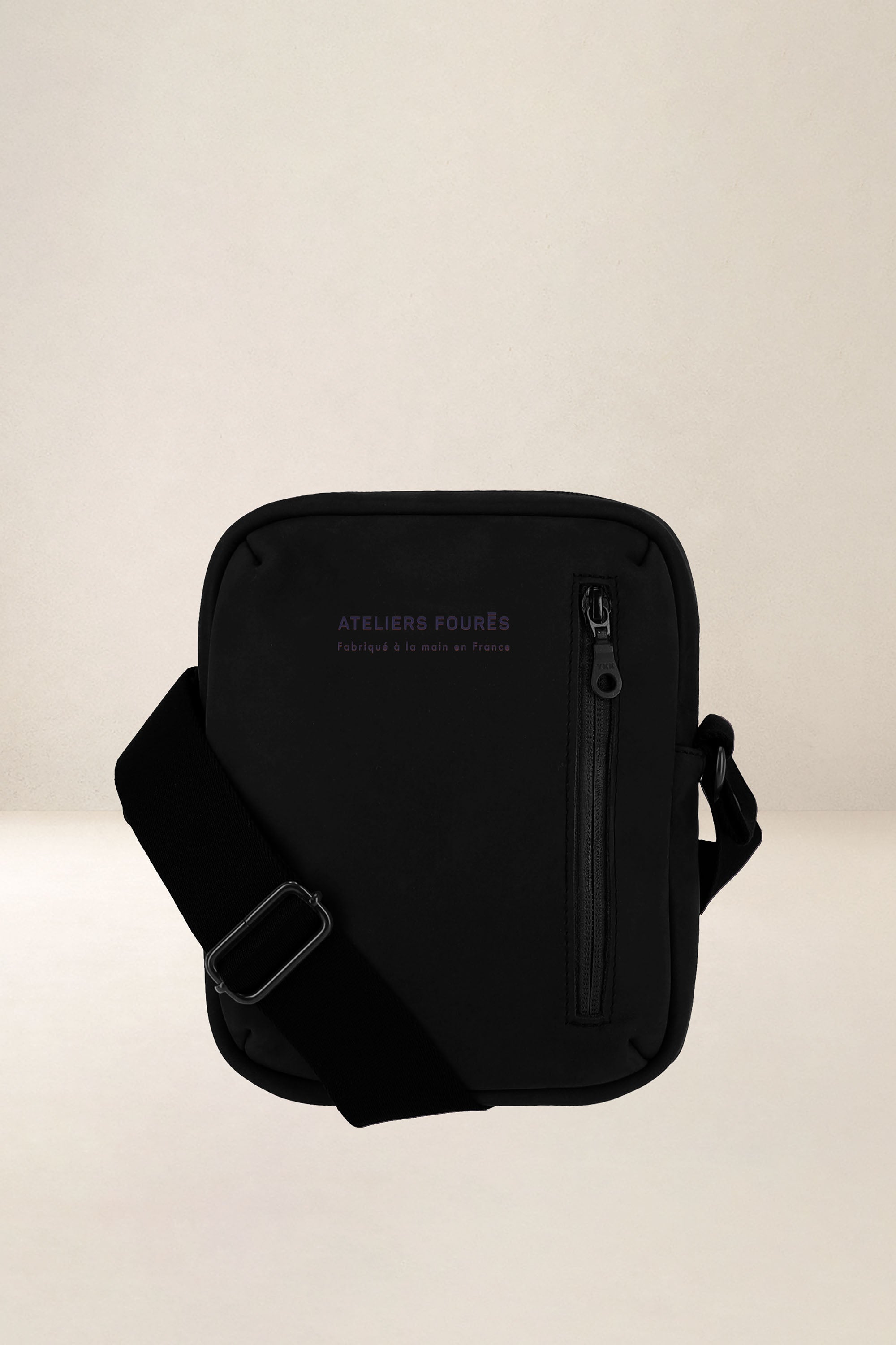 les-ateliers-four-s-euclide-pochette-cuir-marine-toile image 2