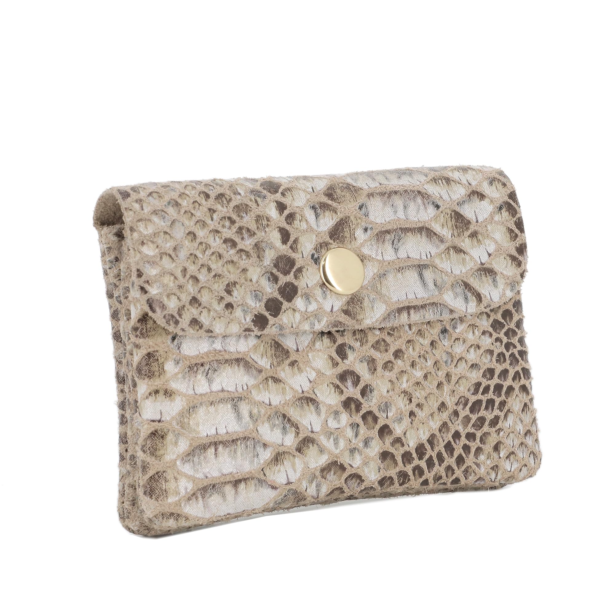 double-tree-porte-monnaie-cuir-python-portefeuille-femme-taupe image 2
