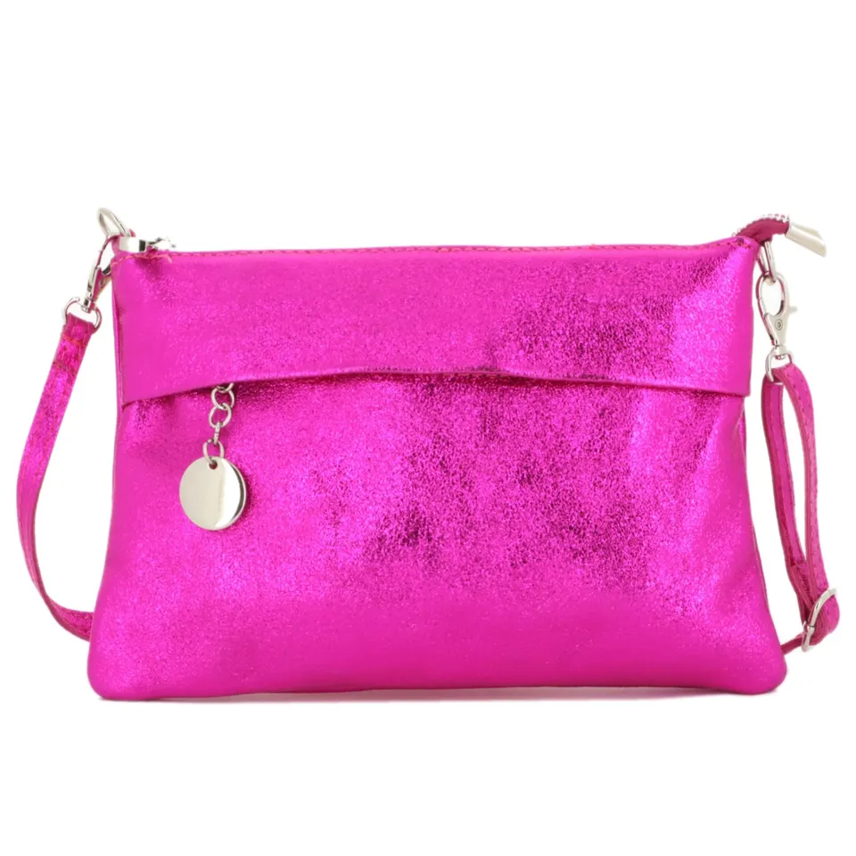 double-tree-petit-sac-bandouli-re-cuir-iris-fuchsia-soir-e image 1