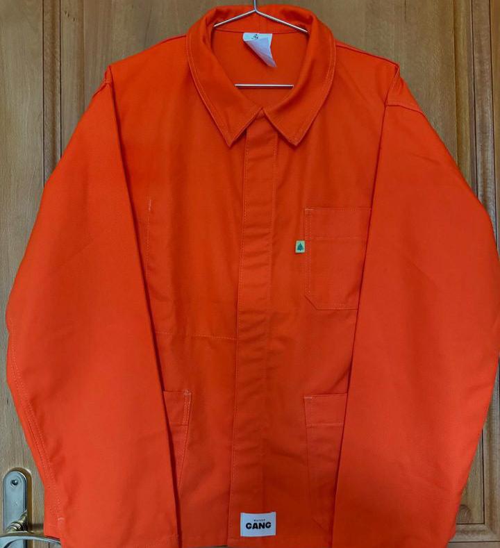 maison-gang-italie-soleil-veste-de-travail-orange-tu-unisexe image 1