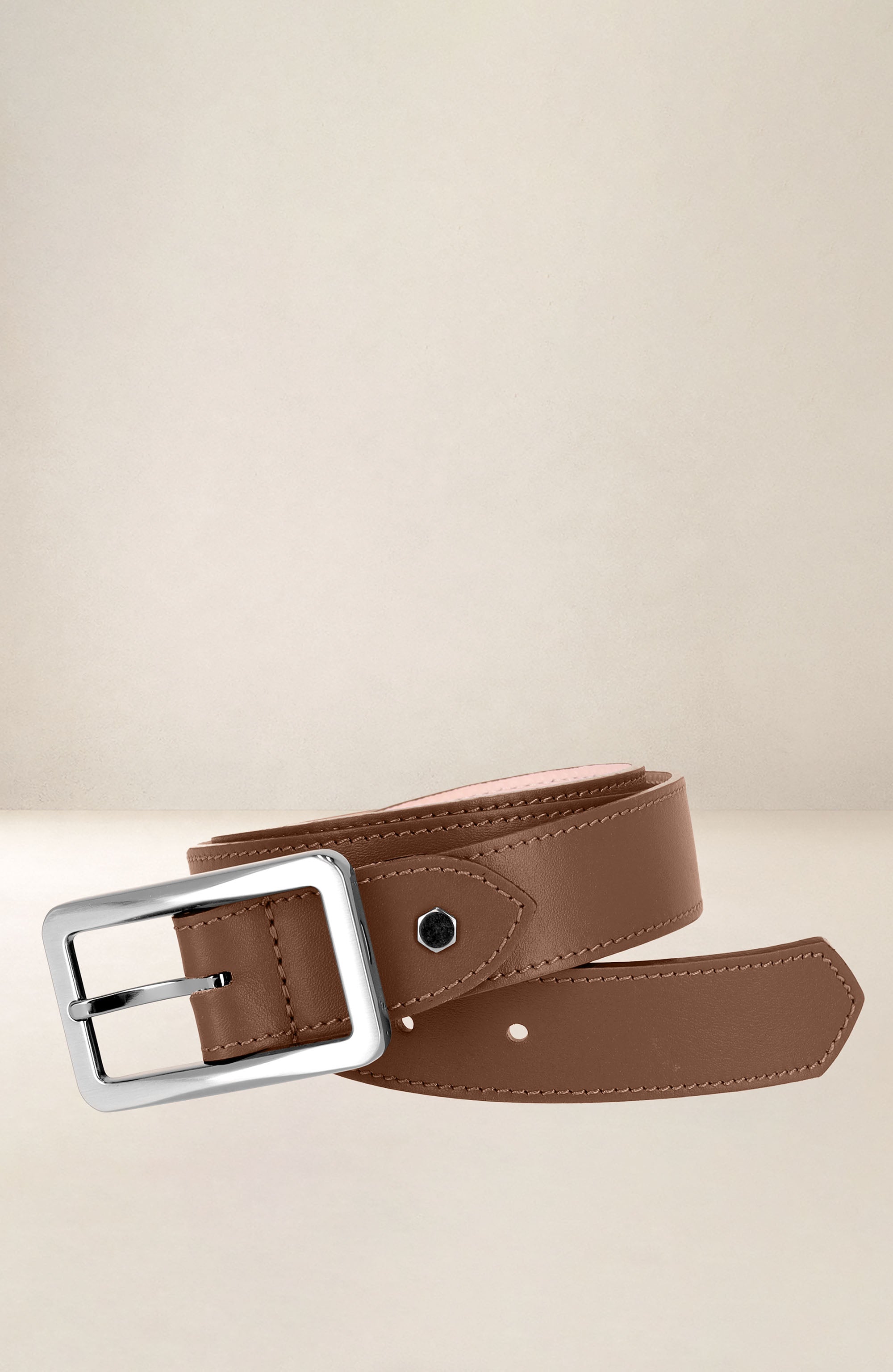 les-ateliers-four-s-pivoine-ceinture-femme-cuir-marron-90-cm image 3