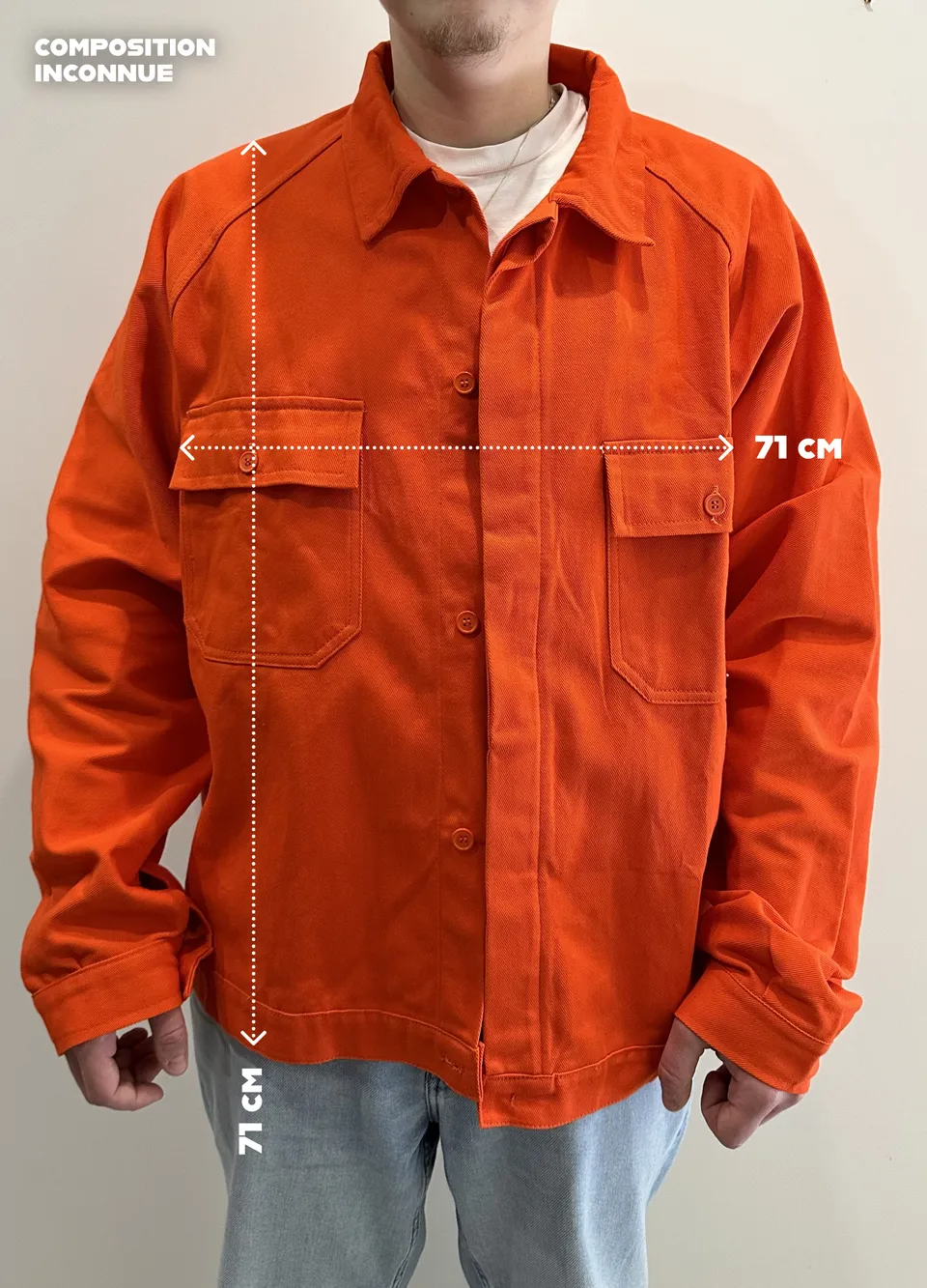 maison-gang-veste-travail-orange-coeur-italie-tu-unisexe image 1