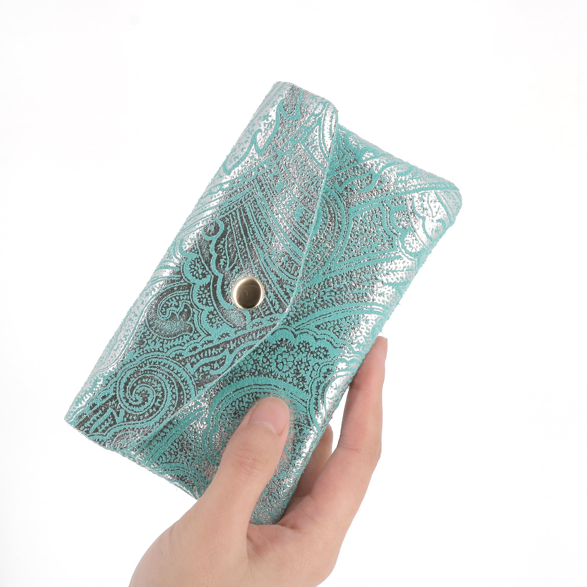 double-tree-porte-monnaie-cuir-turquoise-baroque-m-tallis-mi-long image 4