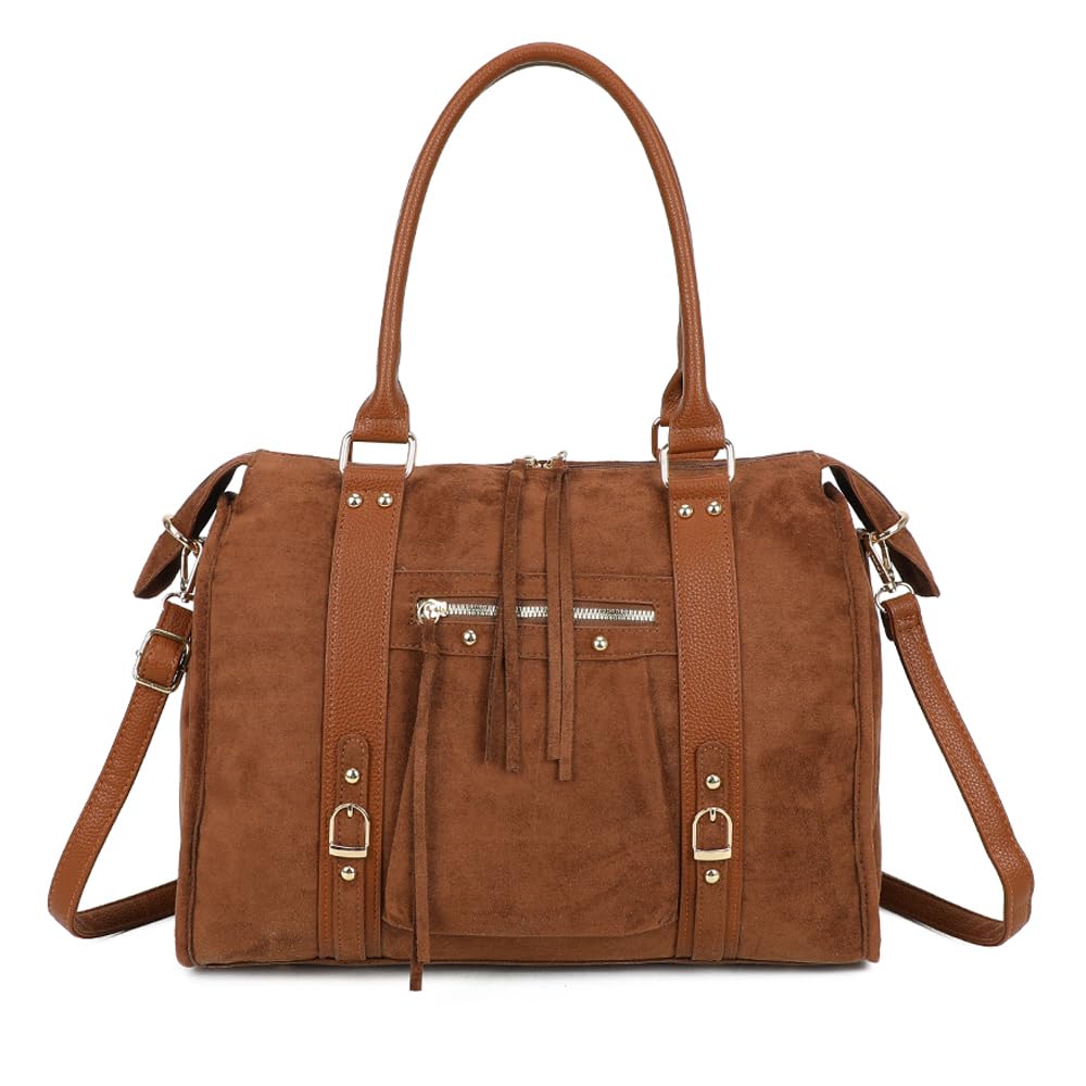 double-tree-sac-bowling-bandouli-re-cabas-femme-marron image 1