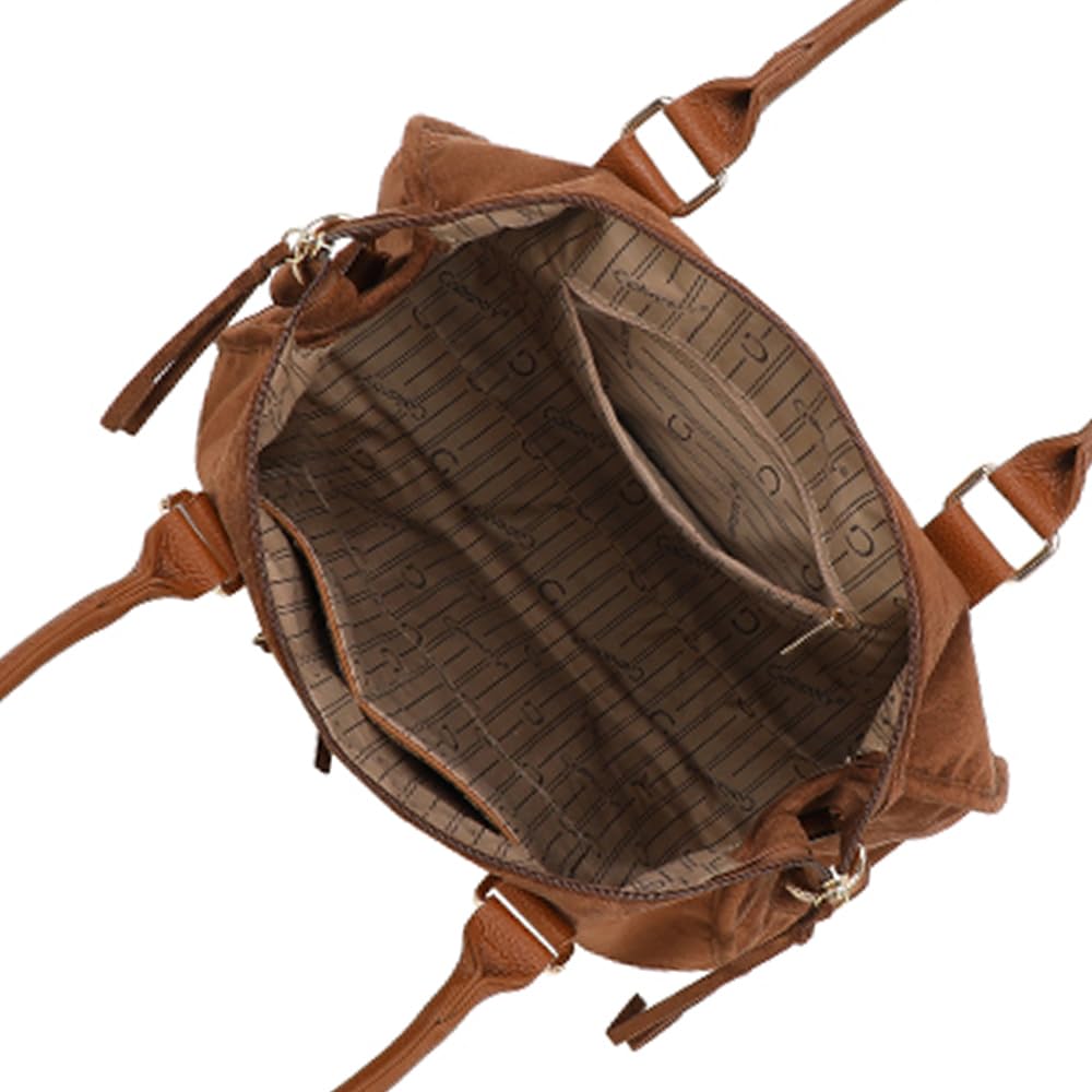 double-tree-sac-bowling-bandouli-re-cabas-femme-marron image 6