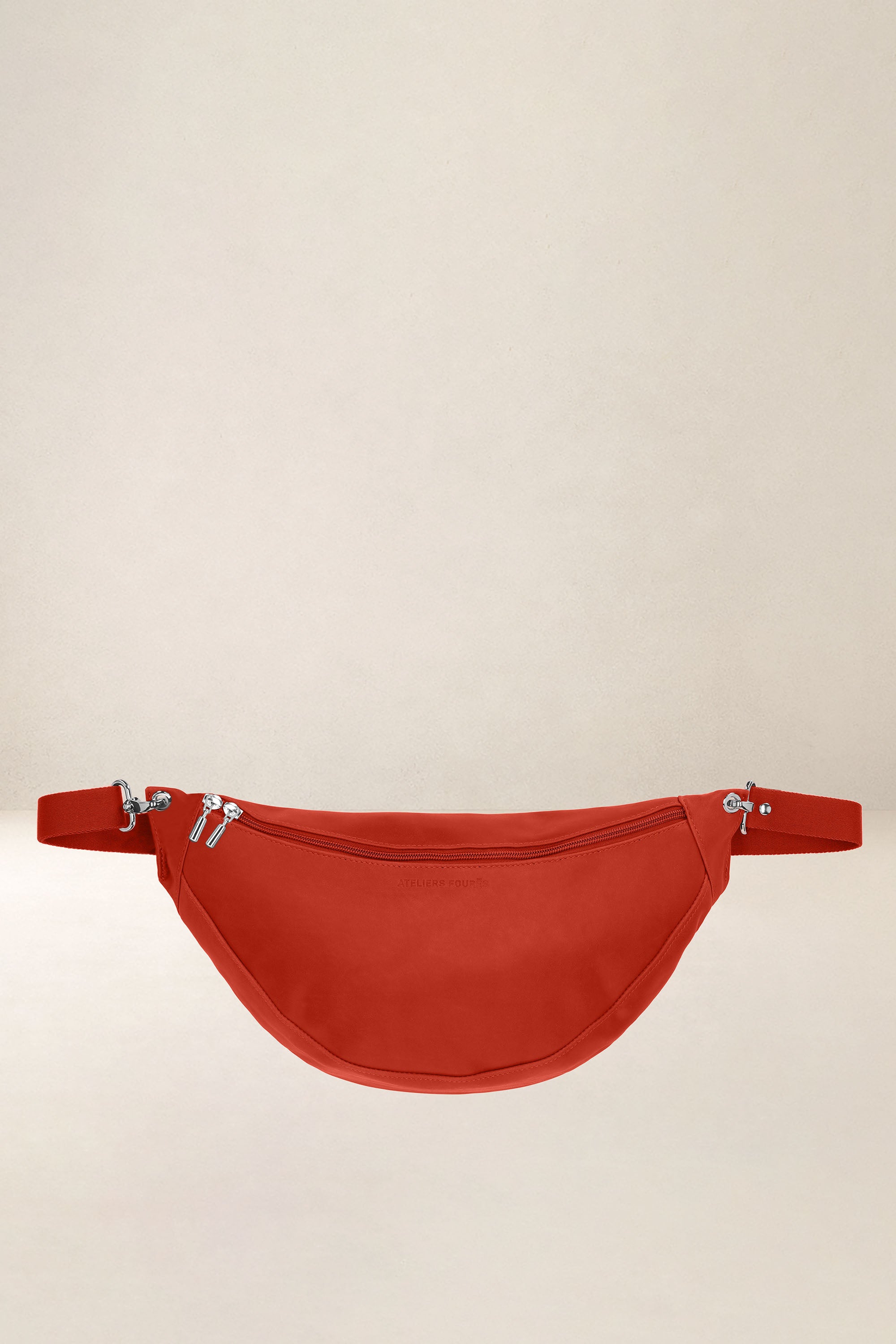 les-ateliers-four-s-atalante-sac-banane-cuir-orange-confite image 2