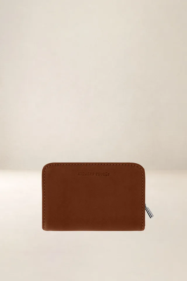 les-ateliers-four-s-n-r-des-mini-portefeuille-cuir-fauve image 1