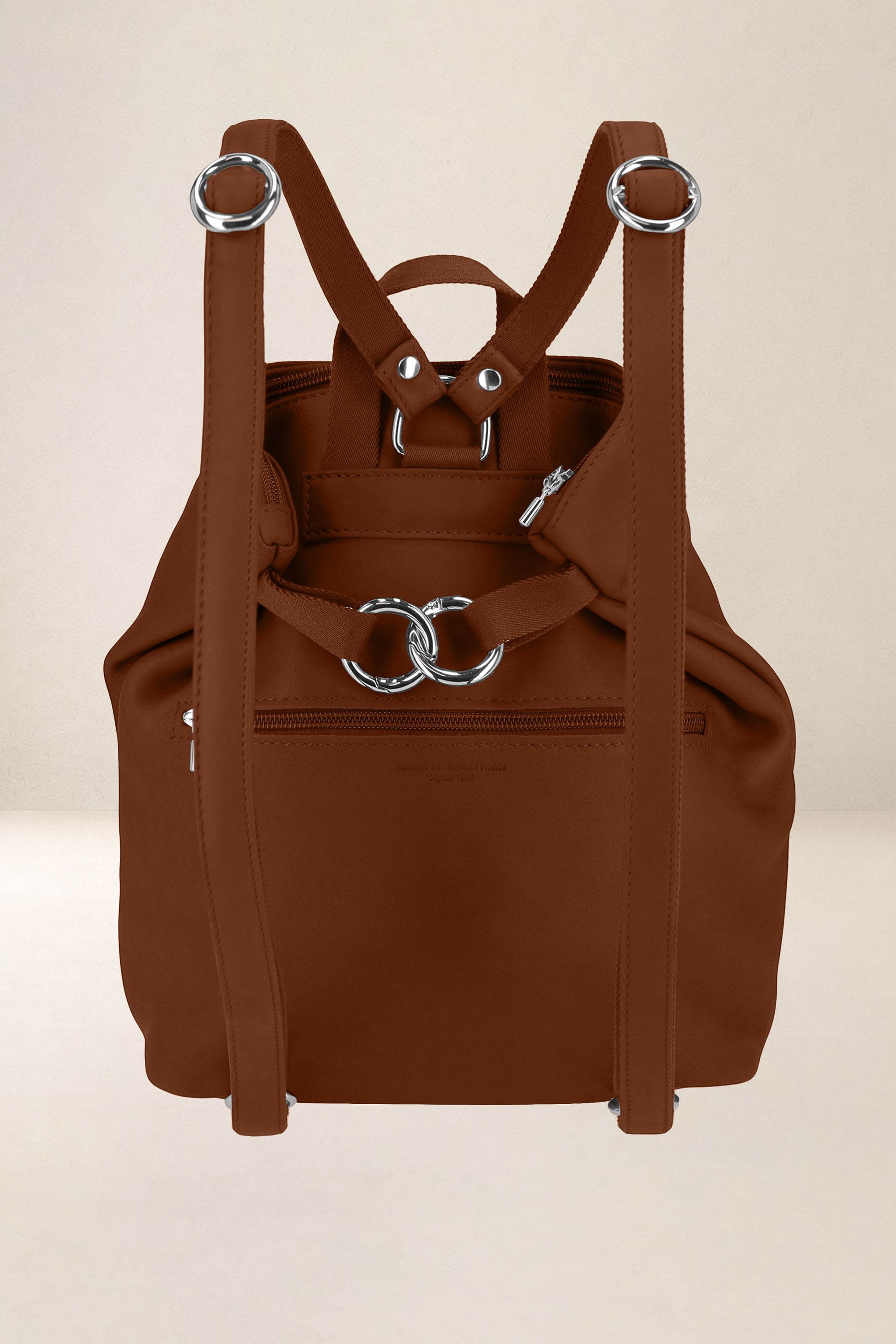 les-ateliers-four-s-psych-sac-dos-cuir-fauve image 5