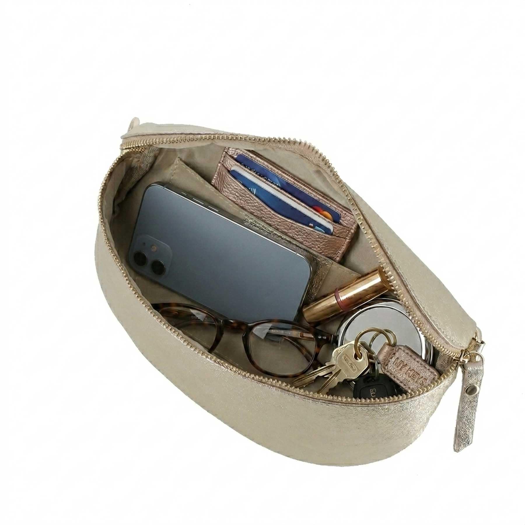 double-tree-sac-banane-cuir-iris-bandouli-re-femme-dor image 4