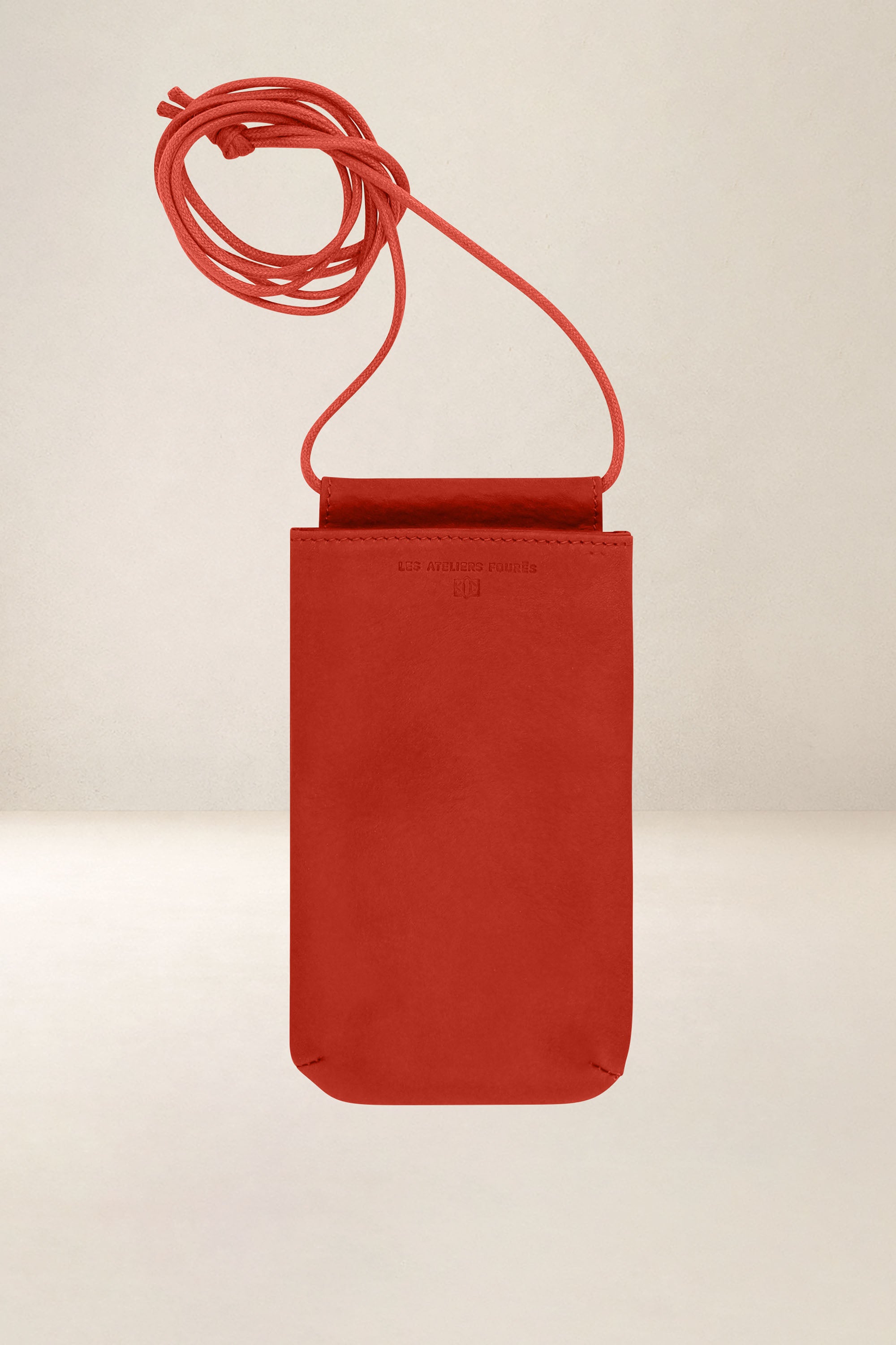 les-ateliers-four-s-circ-porte-t-l-phone-cuir-orange-confite image 3