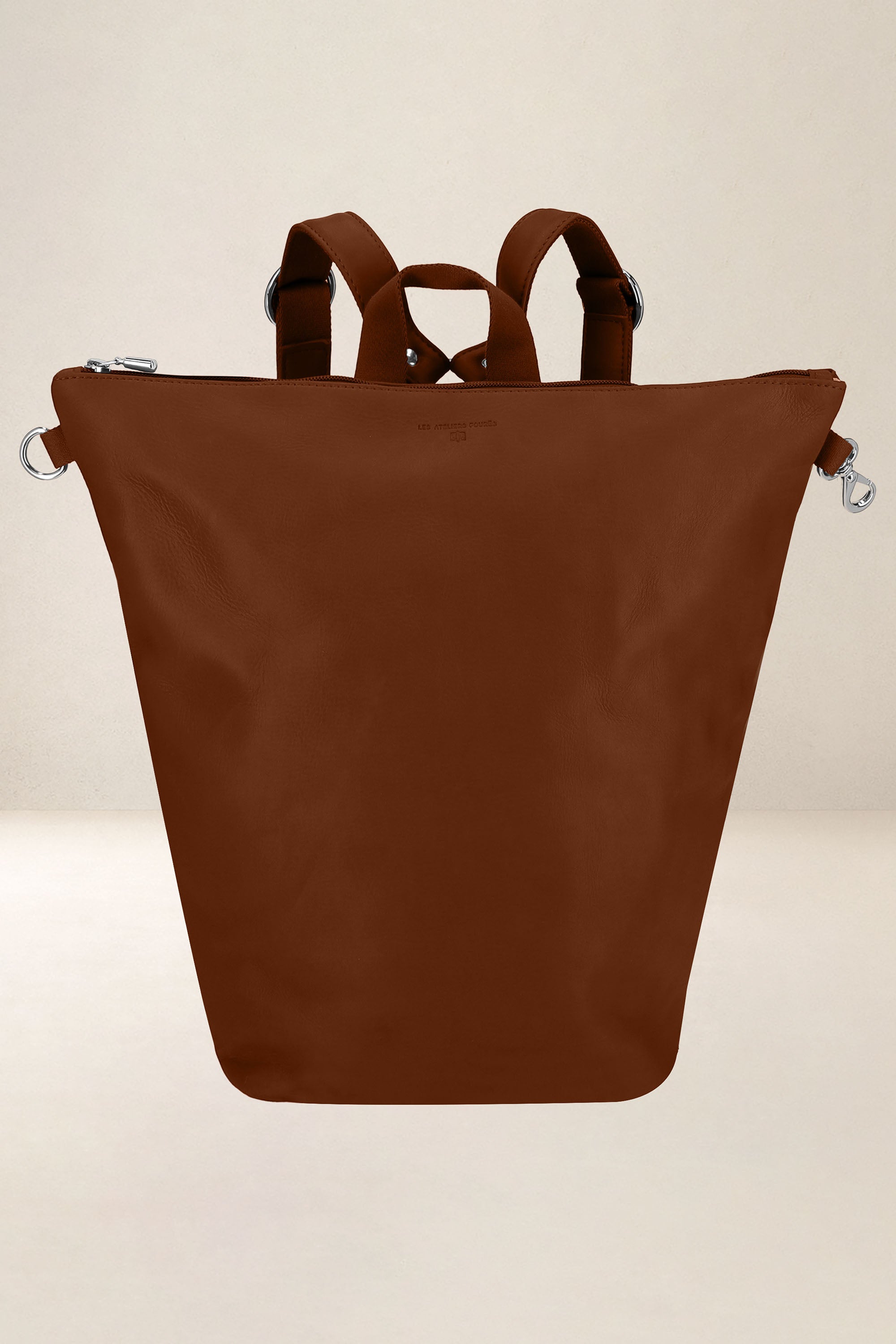 les-ateliers-four-s-psych-sac-dos-cuir-orange-confite image 6