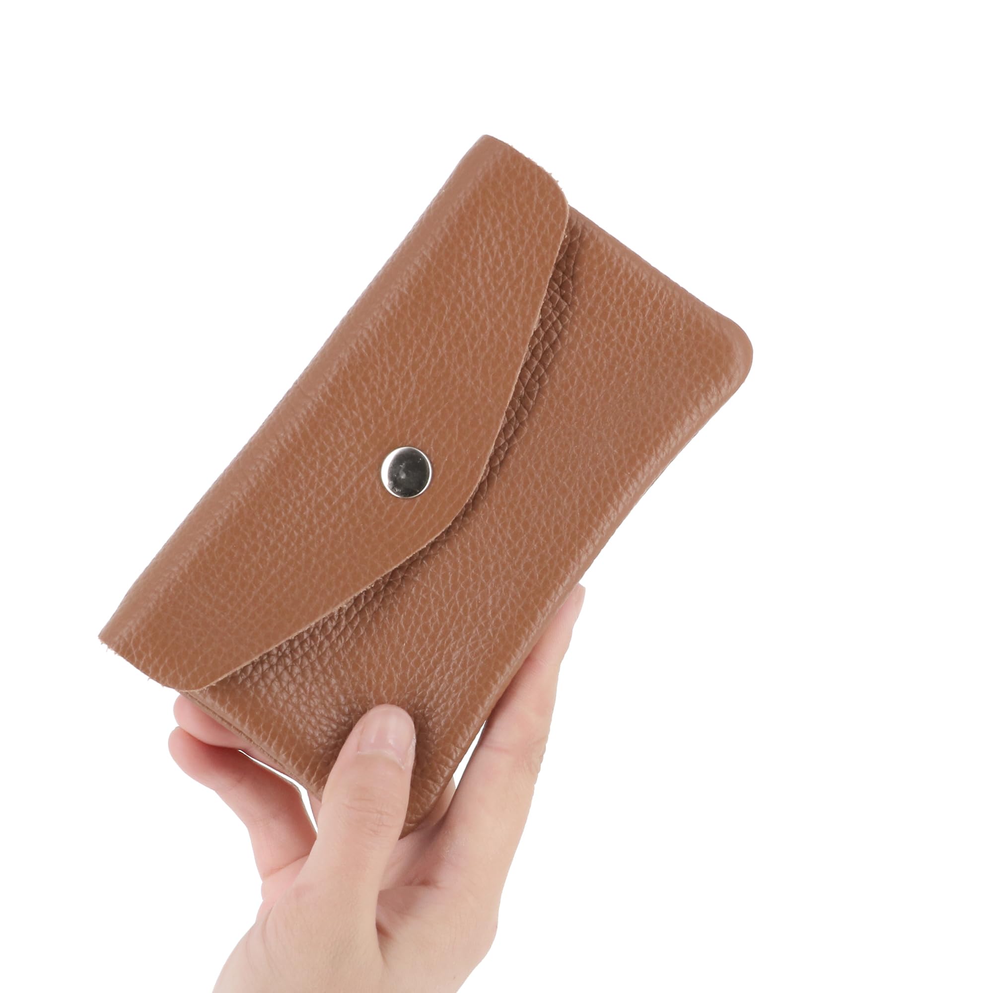 double-tree-porte-monnaie-cuir-grain-camel-femme image 6