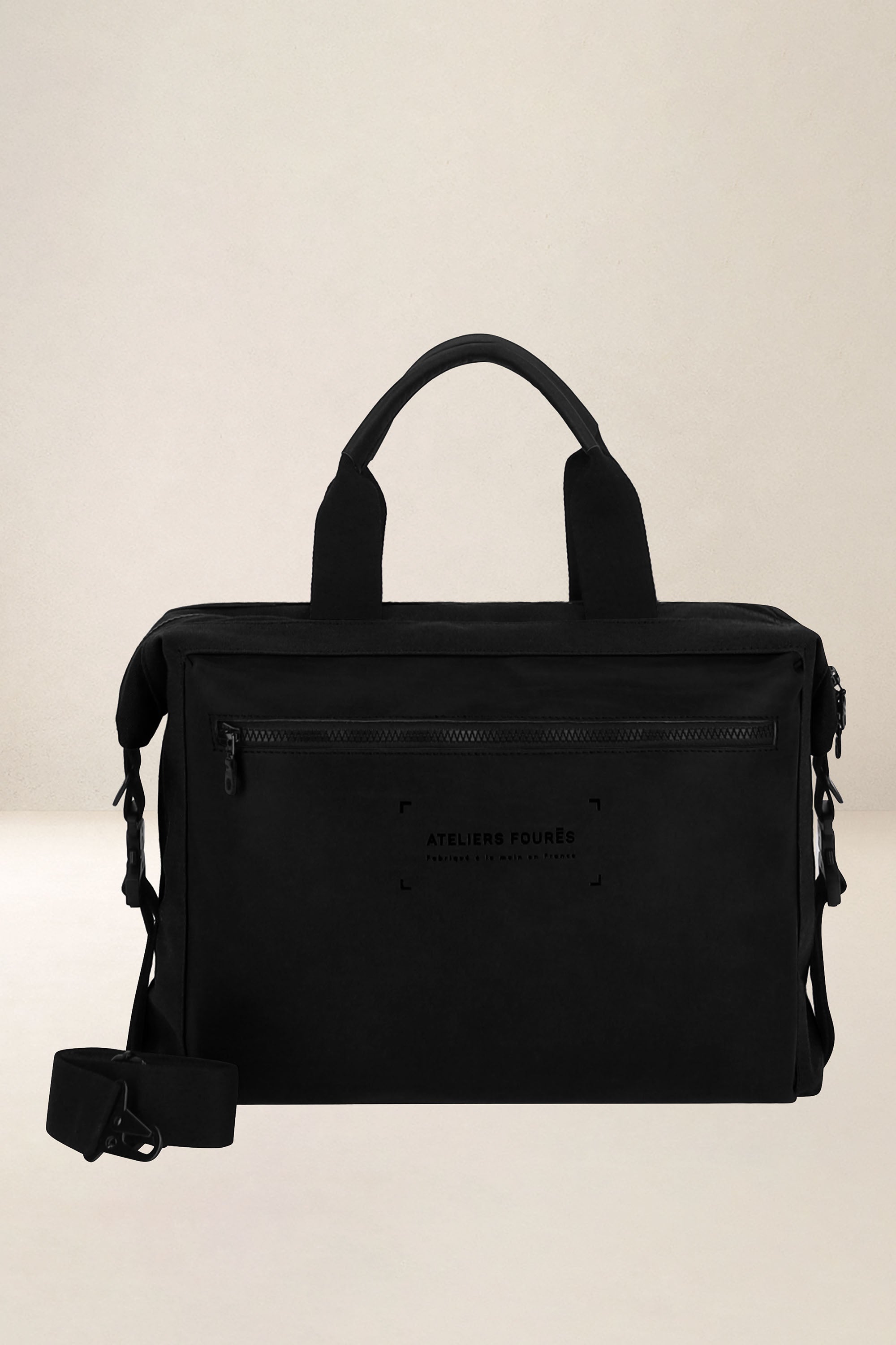 les-ateliers-four-s-aristote-sac-business-marine-cuir-toile image 3