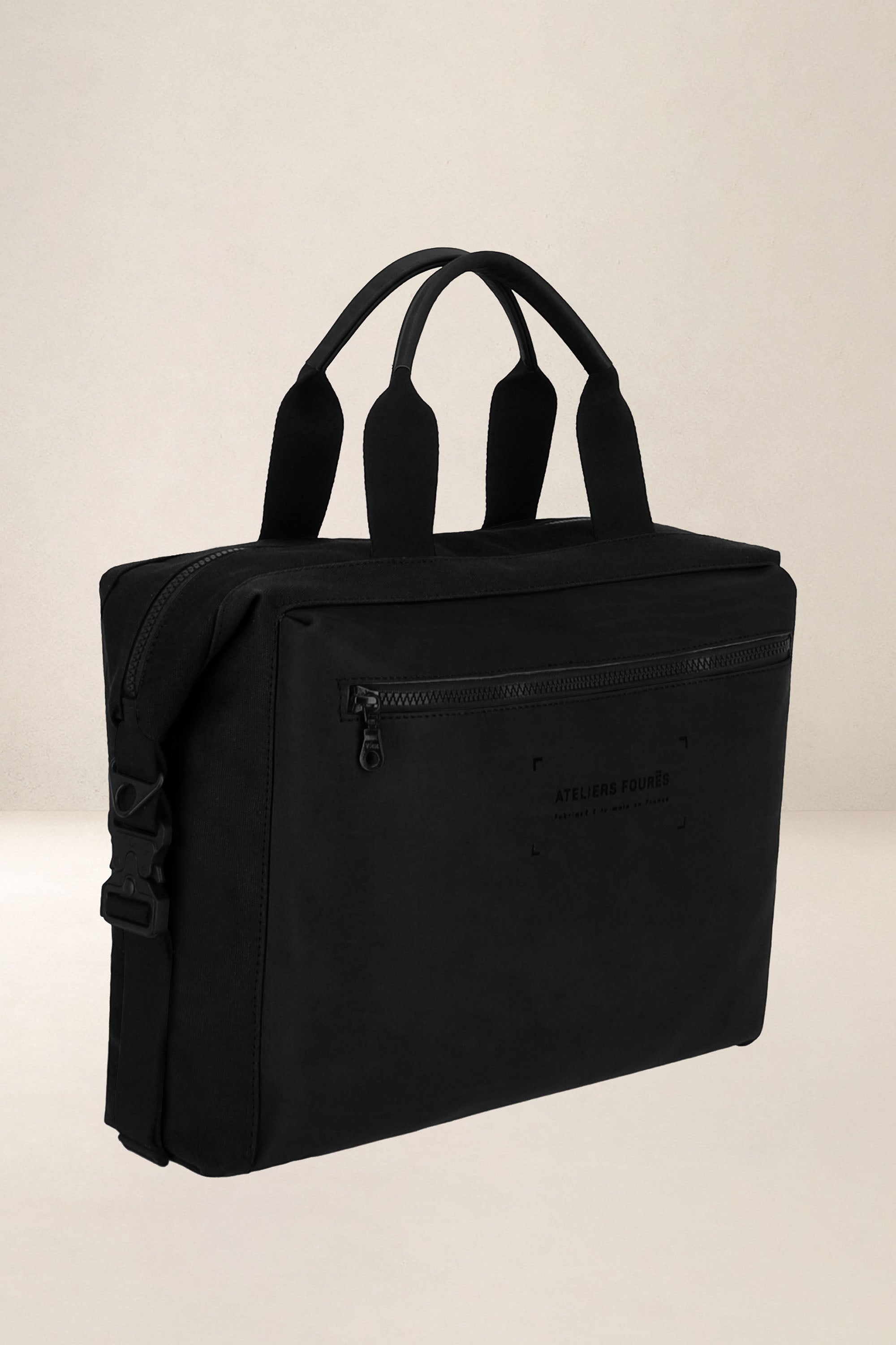 les-ateliers-four-s-aristote-sac-business-marine-cuir-toile image 6