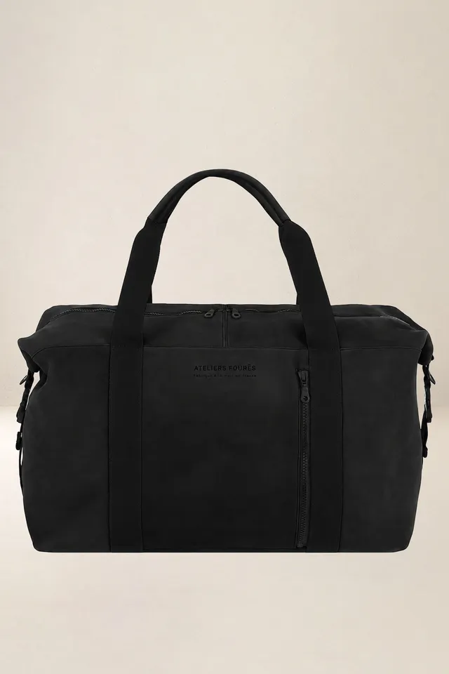 les-ateliers-four-s-socrate-sac-voyage-kaki-cuir-lwg image 1