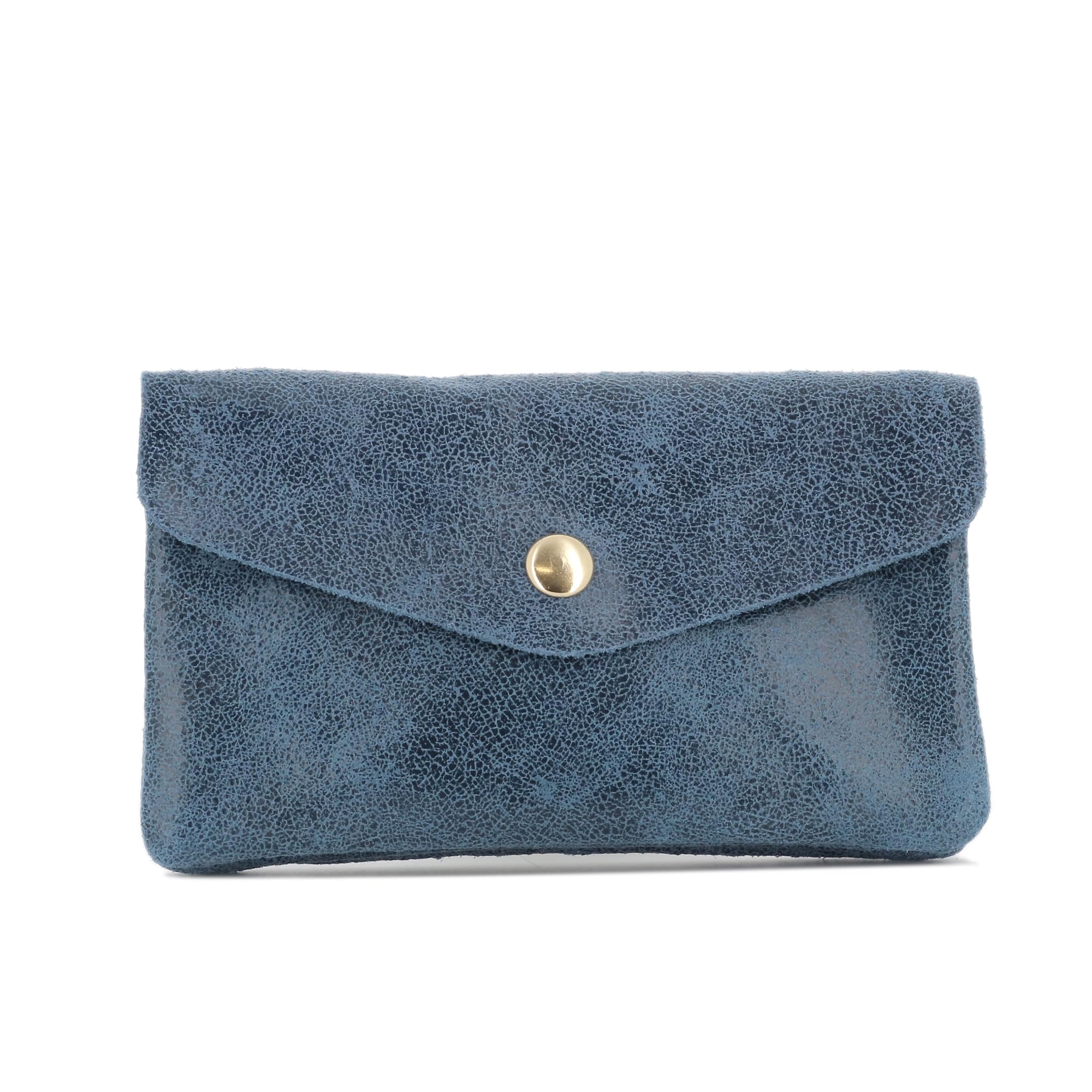 double-tree-porte-monnaie-cuir-bleu-marine-grain-mi-long image 1