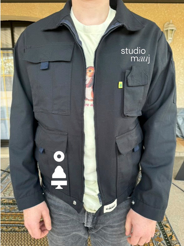 maison-gang-studio-mauj-veste-de-travail-noire-tu-unisexe image 1