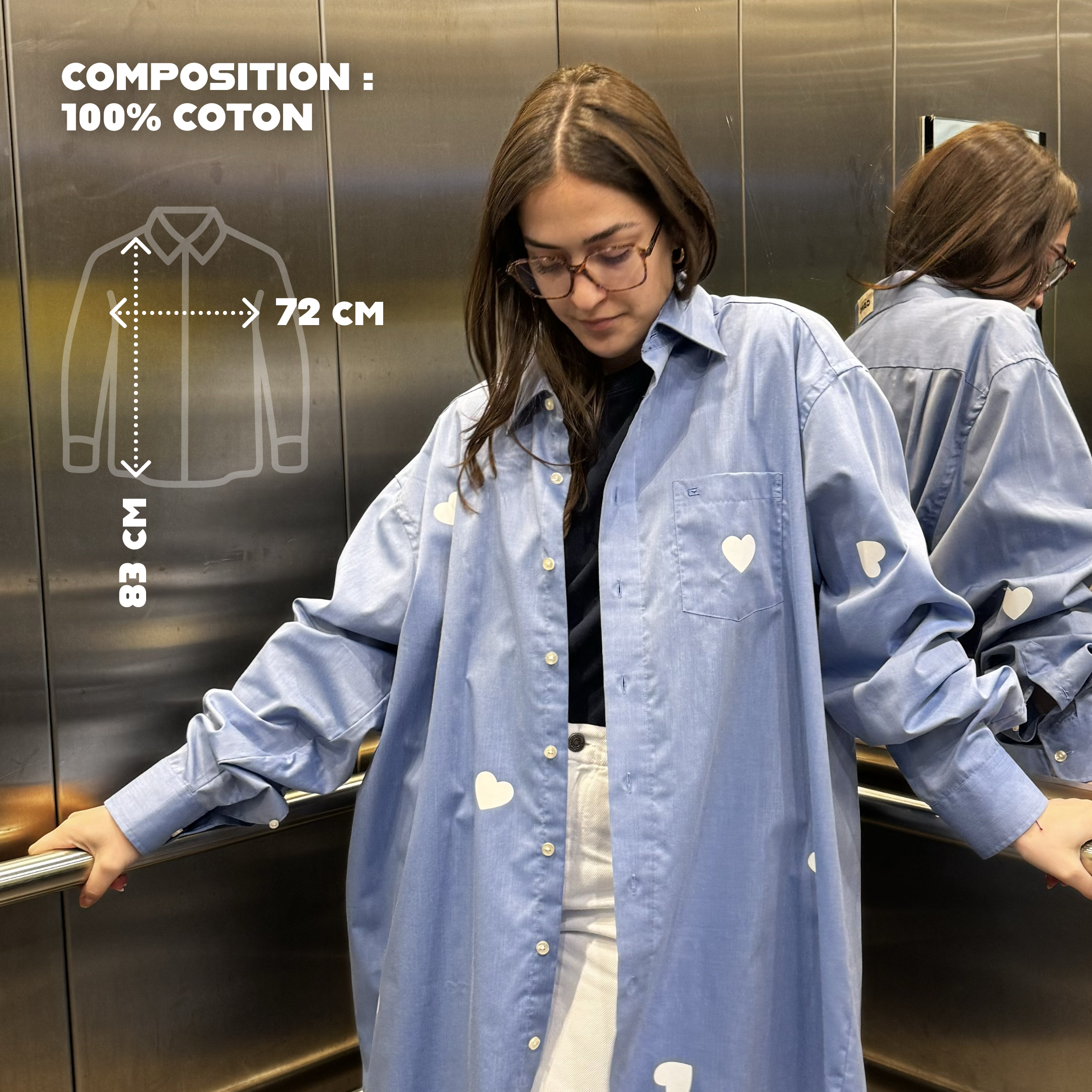 maison-gang-chemises-upcycl-es-coeurs-chemise-bleue-tu image 1