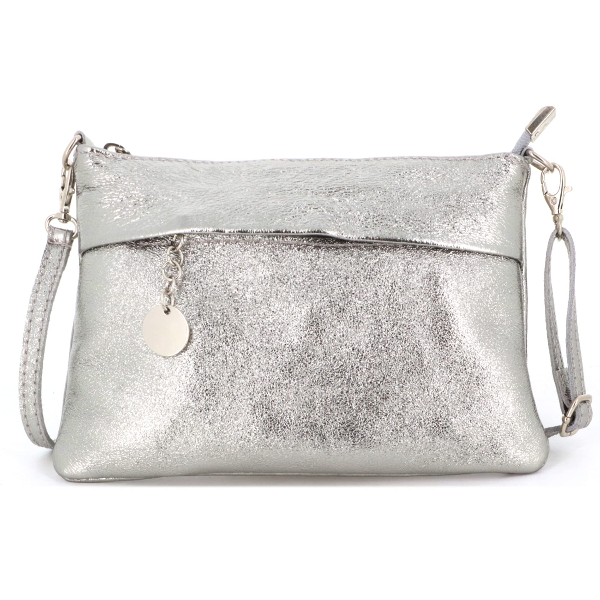 double-tree-petit-sac-bandouli-re-cuir-iris-argent-soir-e image 1