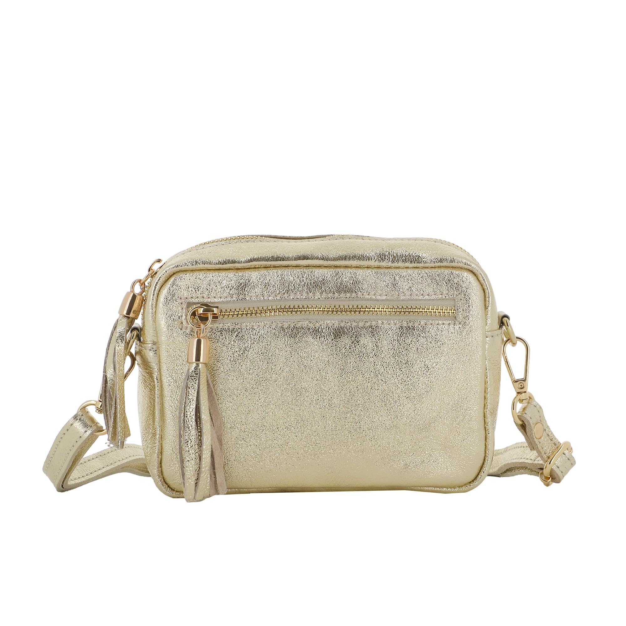 double-tree-sac-bandouli-re-cuir-or-rose-brillant image 6