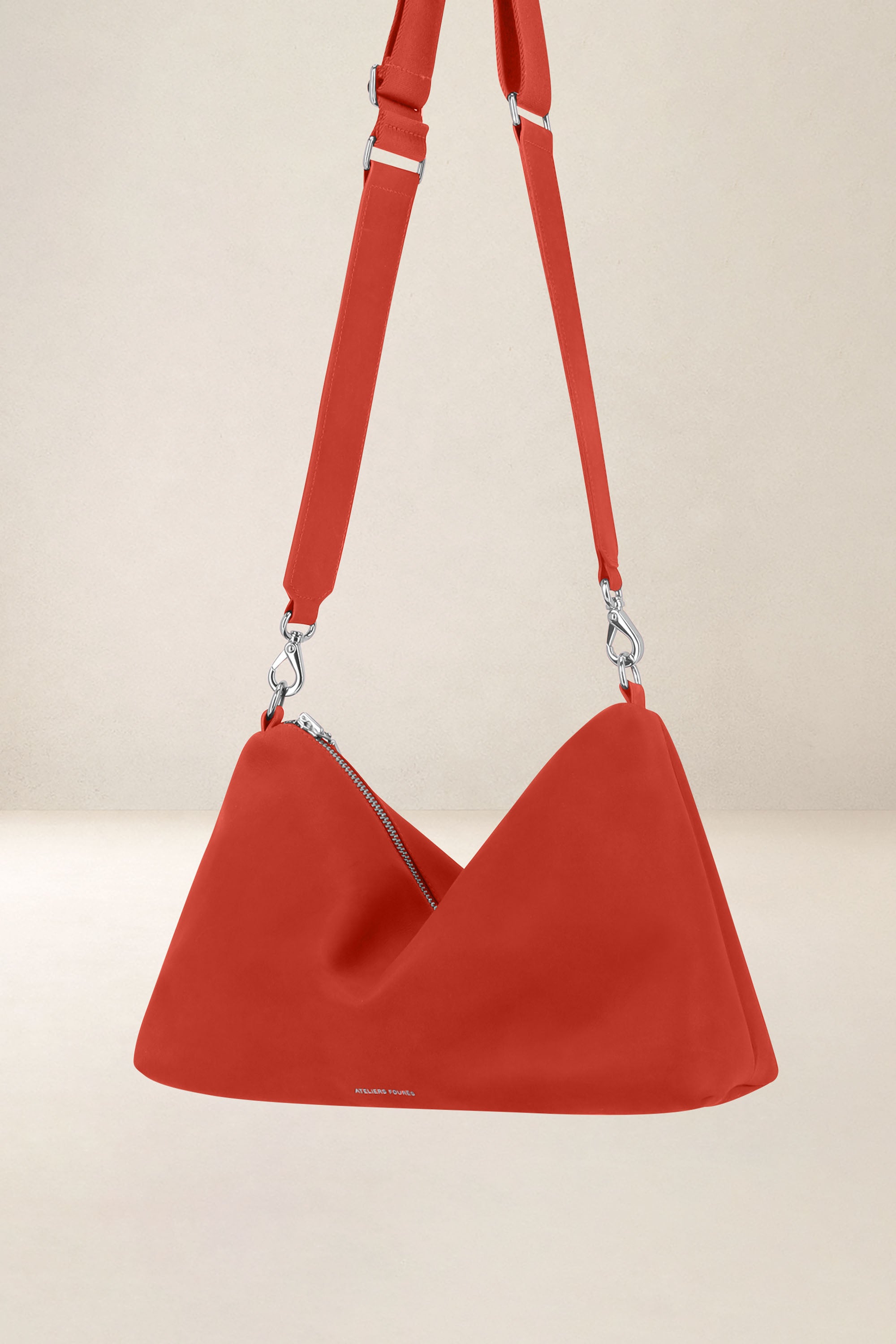les-ateliers-four-s-iliade-sac-hobo-cuir-orange-confite image 5