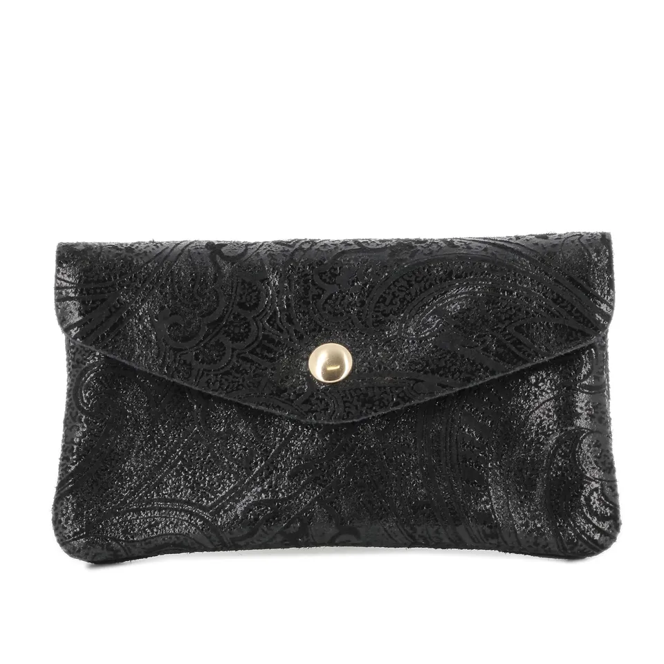 double-tree-porte-monnaie-cuir-su-de-noir-baroque-femme image 1