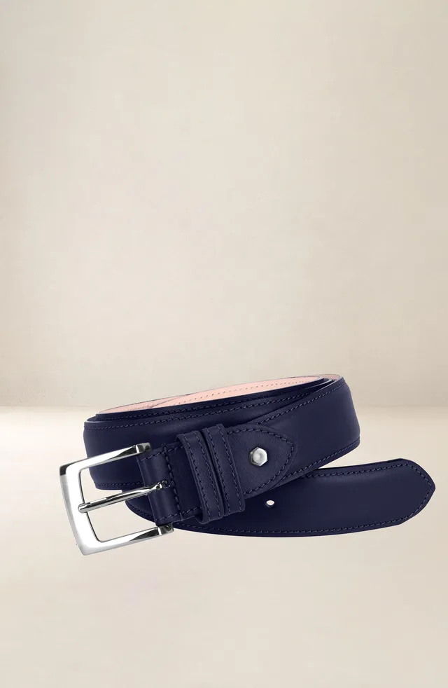 les-ateliers-four-s-v-tiver-ceinture-cuir-marine-110-cm image 1