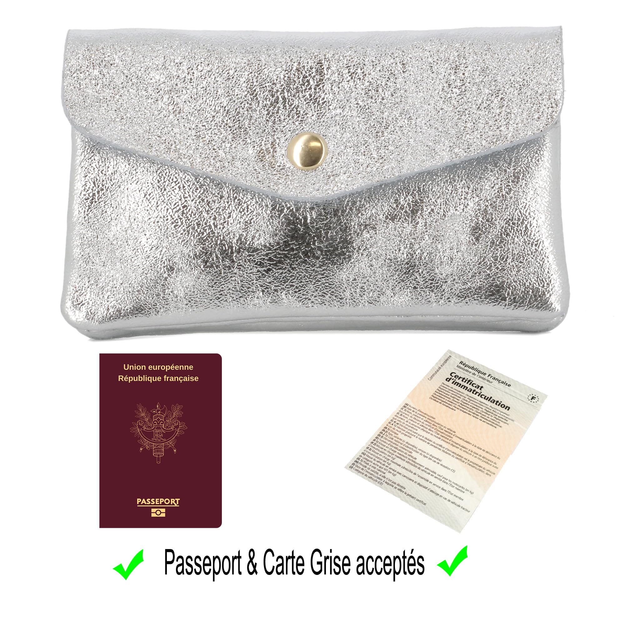 double-tree-grand-portefeuille-cuir-argent-passeport image 5