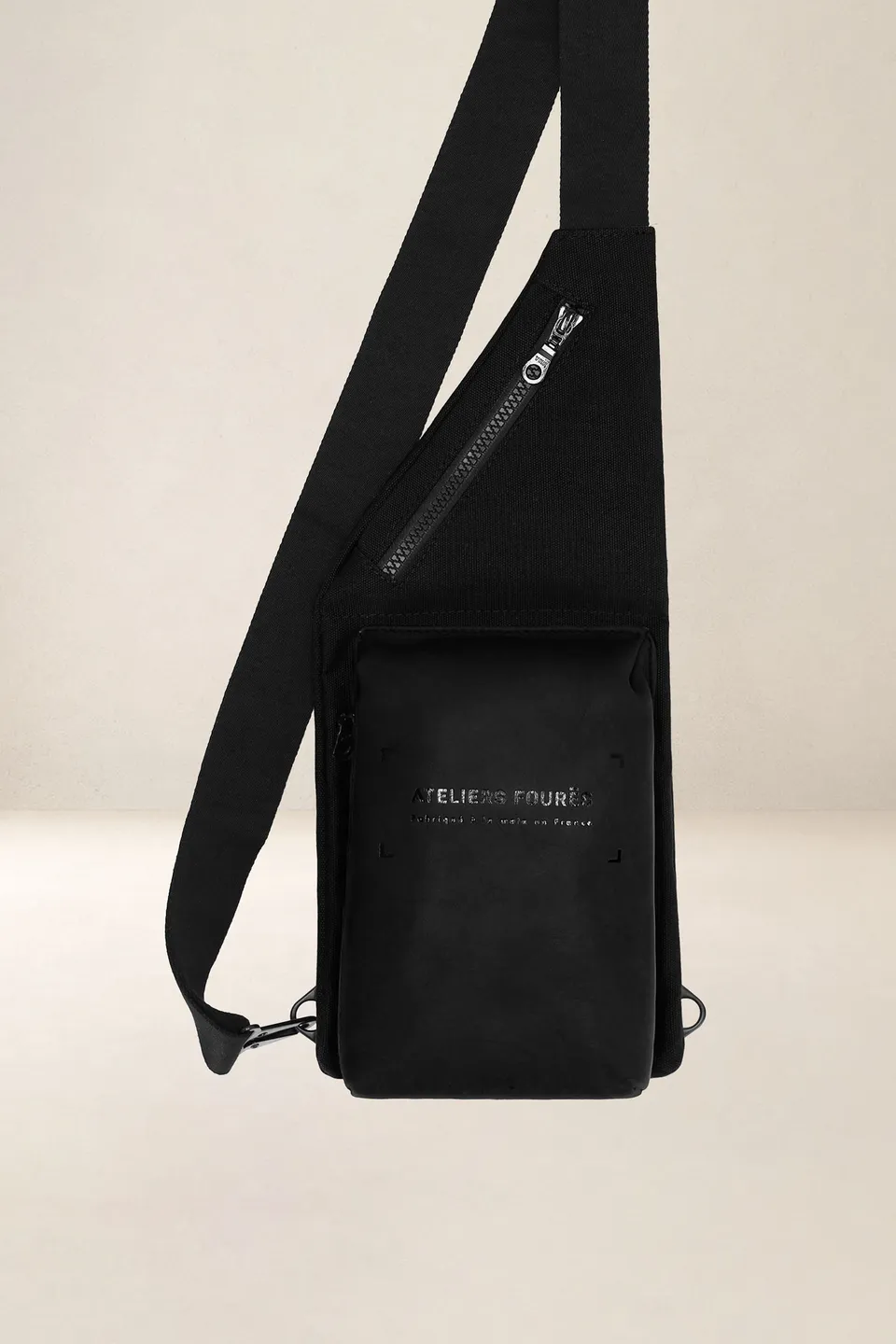 les-ateliers-four-s-aristote-holster-homme-kaki-toile-cuir image 1