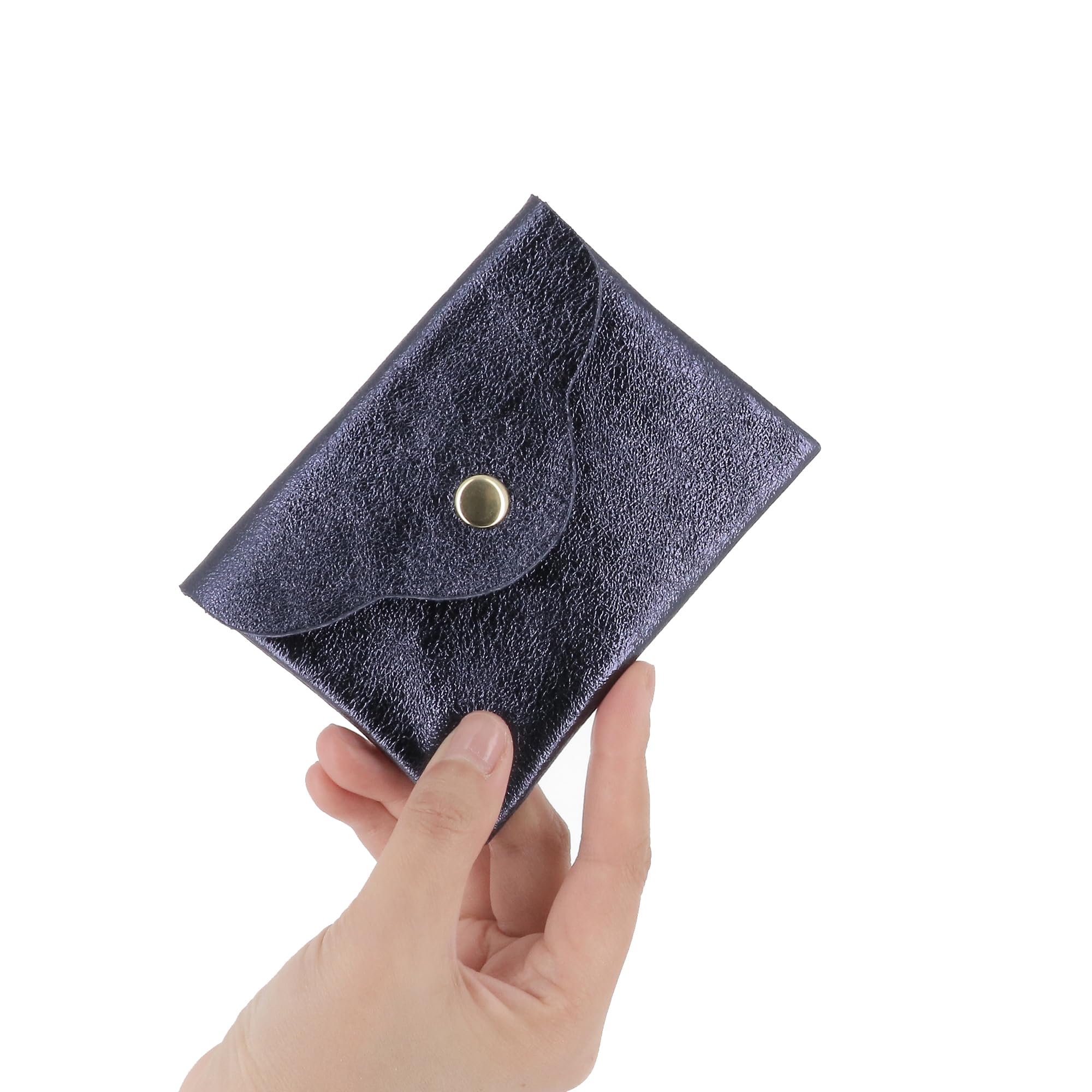 double-tree-porte-monnaie-cuir-bleu-marine-portefeuille-fin-magn-tique image 2