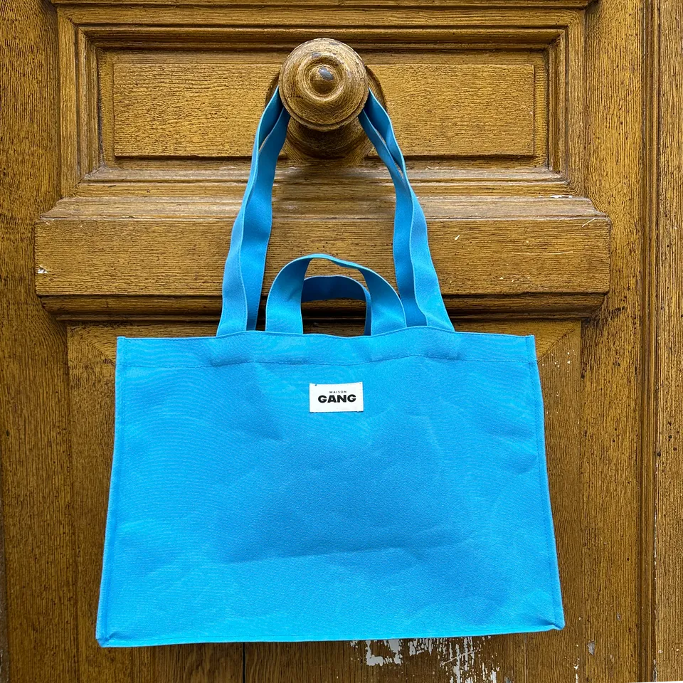 maison-gang-sac-toile-store-upcycl-cabas-bleu-azur-30x40x18-cm image 1